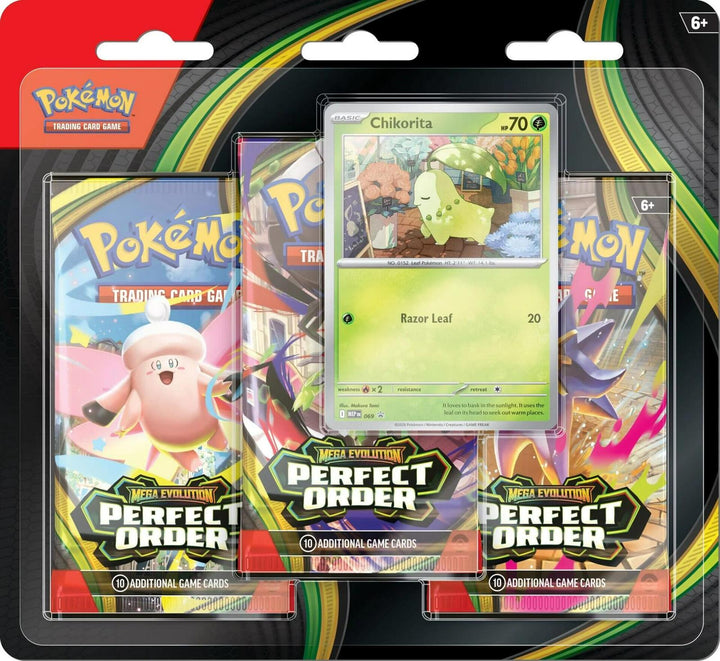 Pokemon Perfect Order 3 Pack Blister: Chikorita